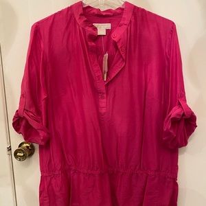 Price reduction! Pretty in Pink! Michael Kors NWT silk blend blouse. 2x